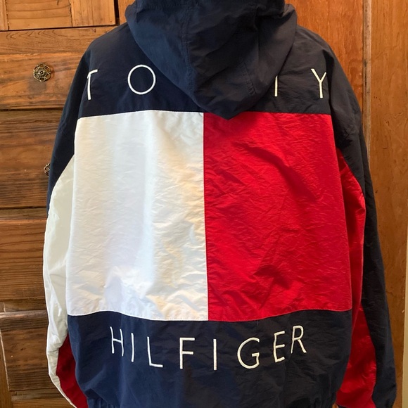 Vintage Tommy Hilfiger Colorblock Windbreaker Jacket – 90s Style - Picture 3 of 5